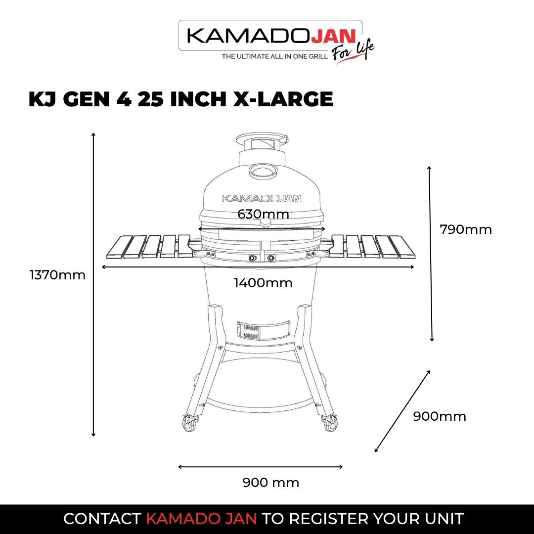 Kamado Jan Gen 4 X-Large Graphite