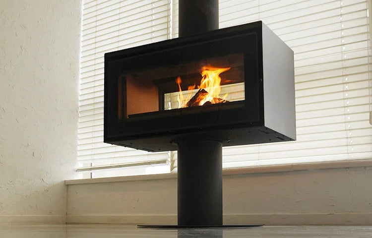 Flamm B4 Double Sided Freestanding Fireplace