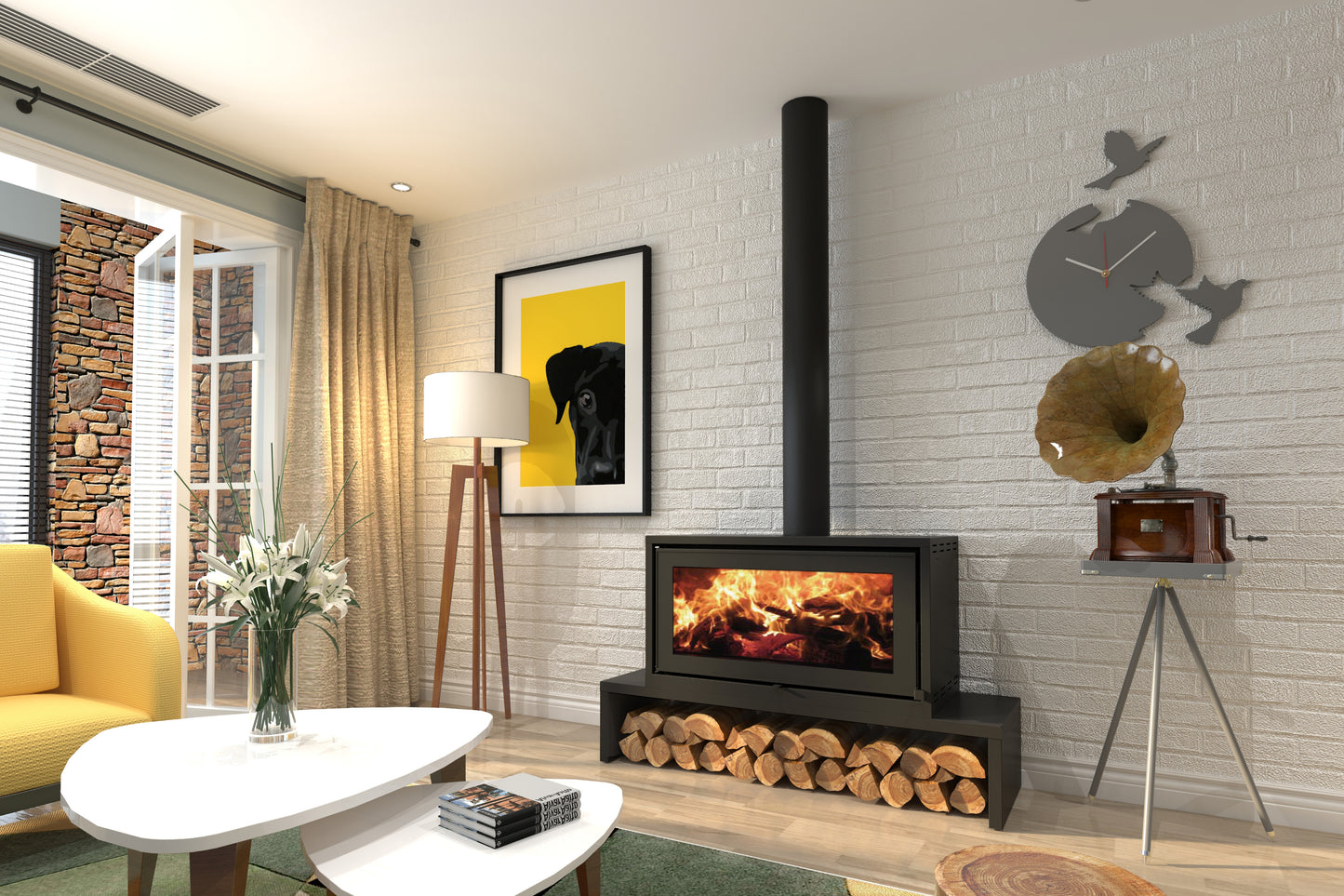 Canature Landscape P10 Freestanding Fireplace