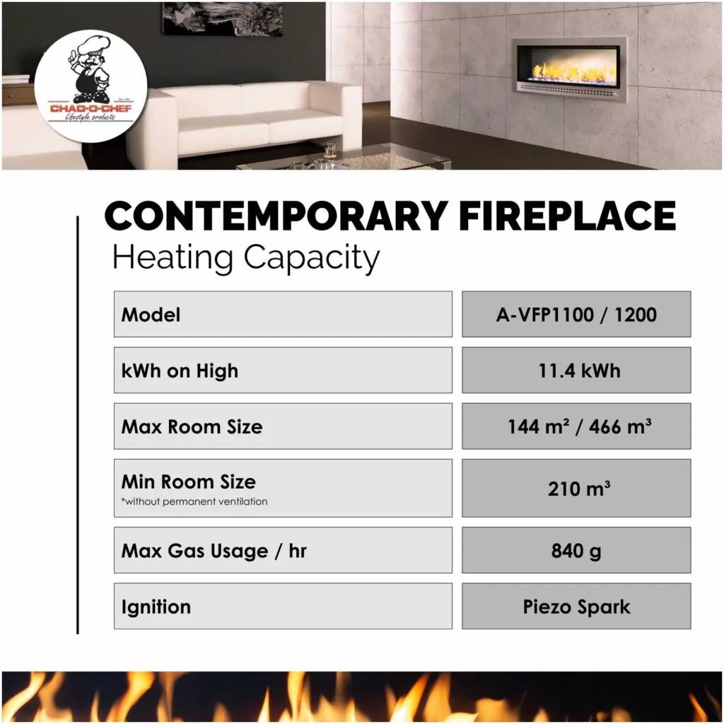 Chad-O-Chef Contemporary Fireplace