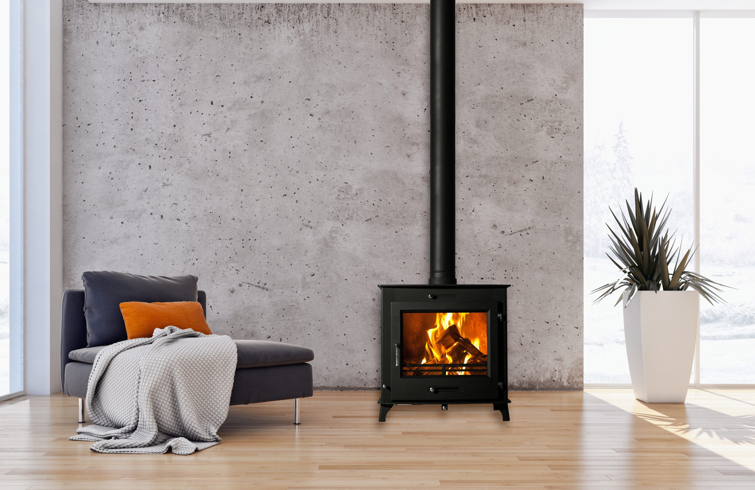Sentinel Ottawa Square 12 Freestanding Fireplace – Marksman Heating and