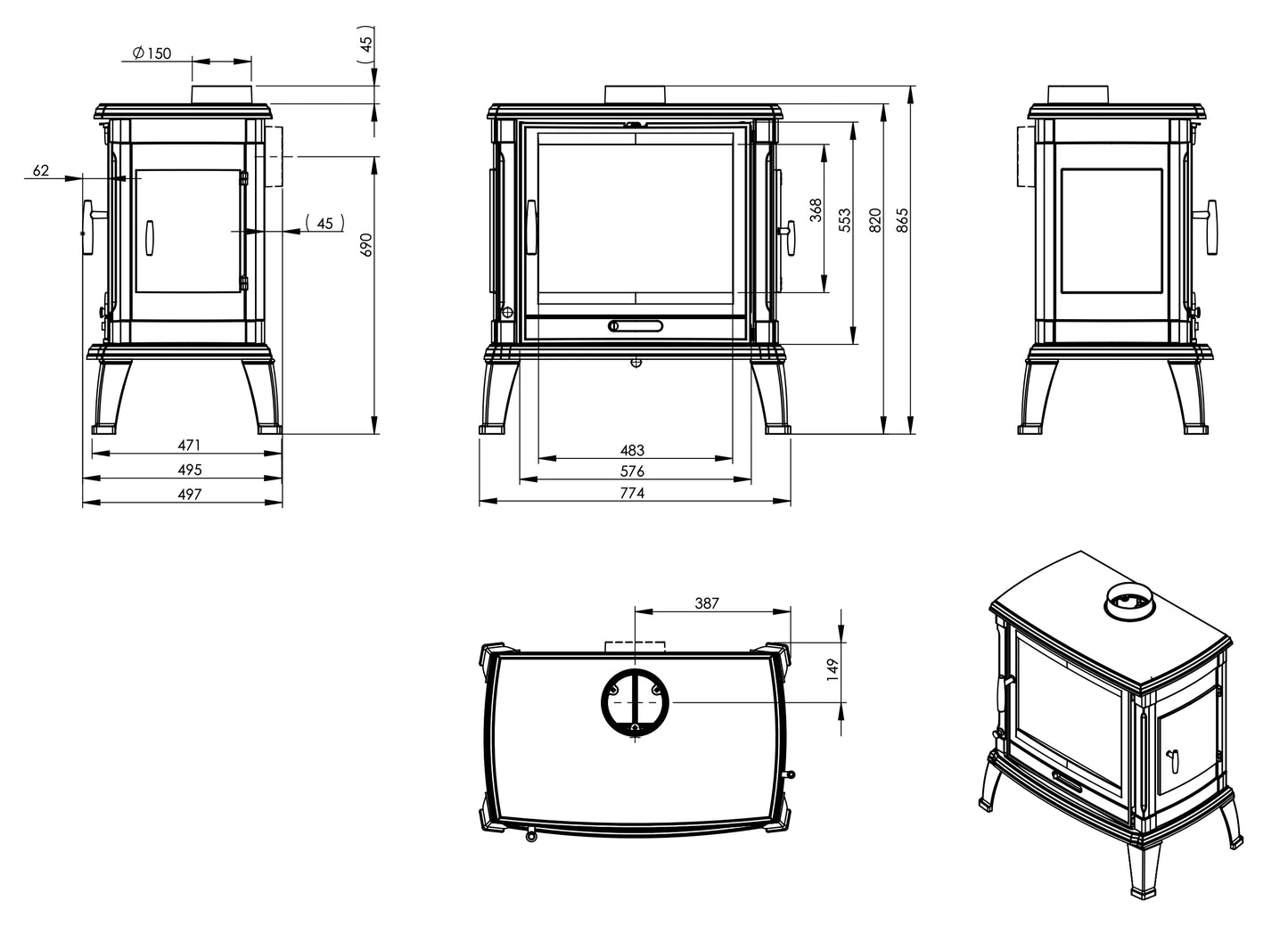 Nordflam Toria Fireplace