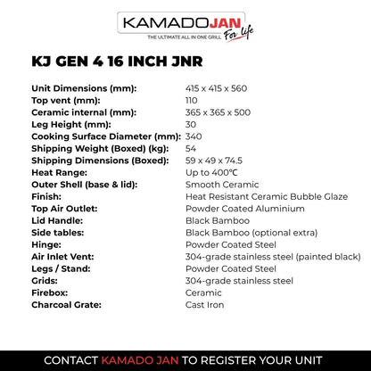 Kamado Jan Gen 4 JNR Graphite