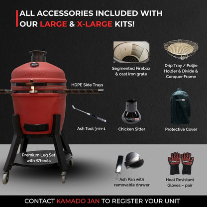 Kamado Jan Gen 4 Large Ember Red