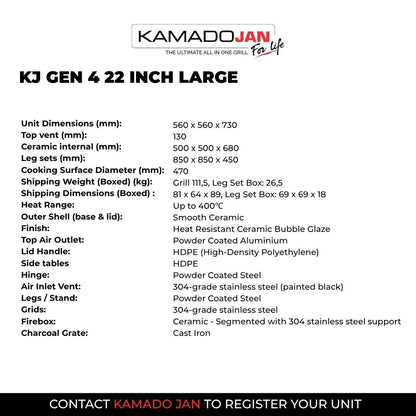 Kamado Jan Gen 4 Large Ember Red