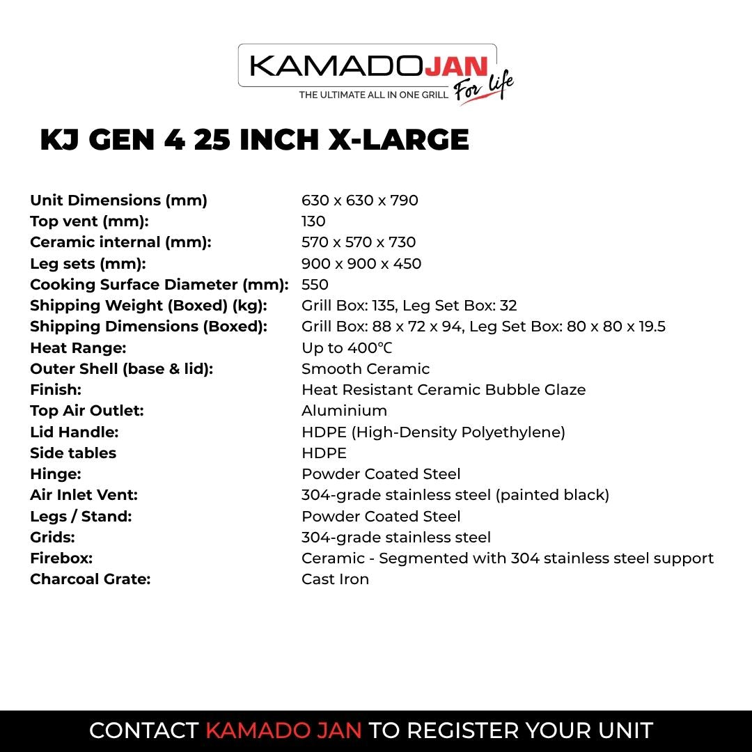 Kamado Jan Gen 4 X-Large Graphite