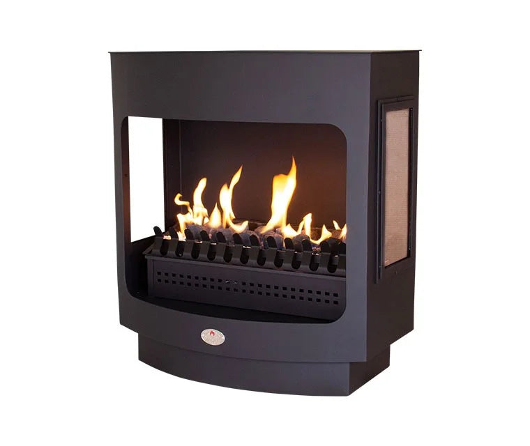 Maluti Gas Firebox Freestanding Model 760 with Glass Sides & Coal Grate