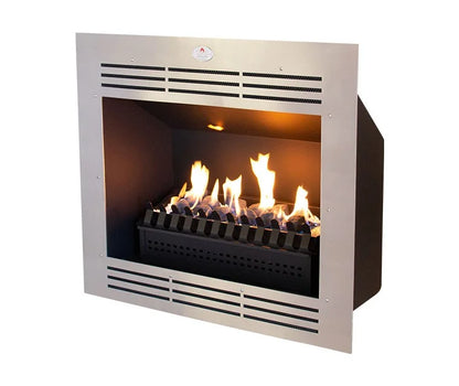 Firebox Vent Free Gas Built-in Model 940 Stainless Steel Facade with Coal Grate