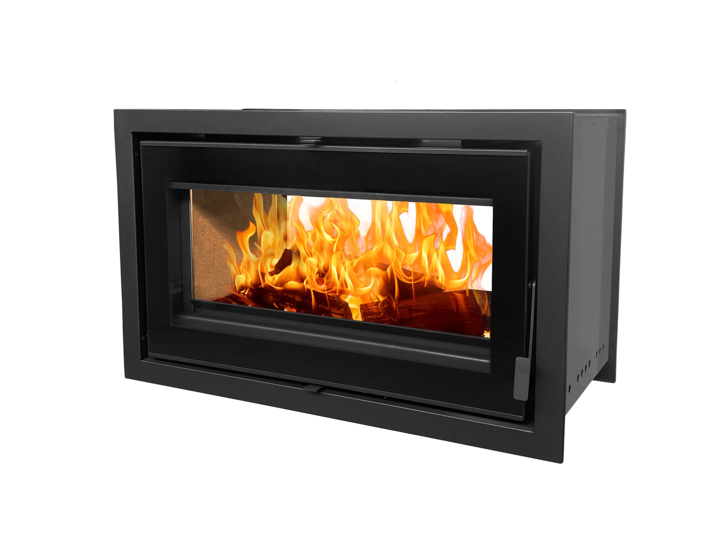 Flamm 950 Double Sided Built-In Fireplace and Trimplates