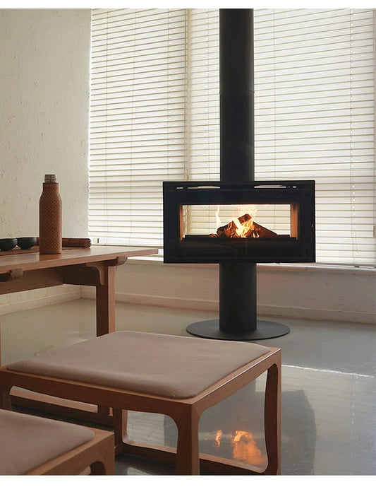 Flamm B4 Double Sided Freestanding Fireplace