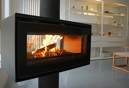 Flamm B4 Double Sided Freestanding Fireplace