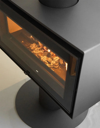 Flamm B4 Double Sided Freestanding Fireplace
