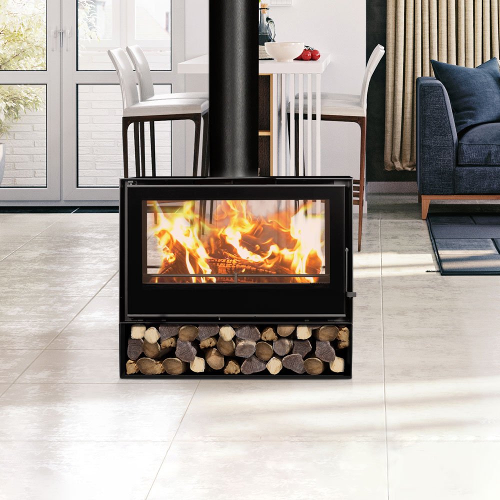 Calore C&A Chama Modular Cristal 78 D Wood Fireplace