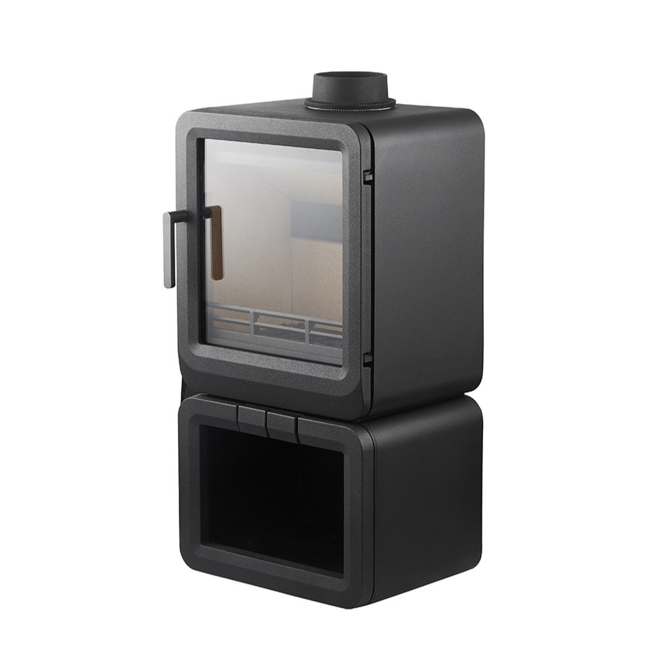Calore Newport & Logholder Freestanding Fireplace