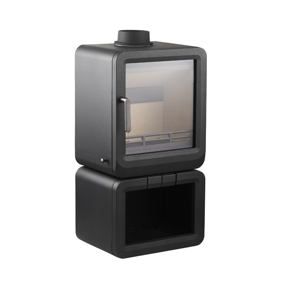 Calore Newport & Logholder Freestanding Fireplace
