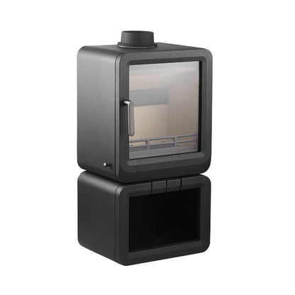 Calore Newport & Logholder Freestanding Fireplace