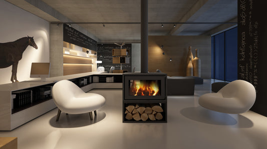 Canature P3F Double Sided Freestanding Fireplace