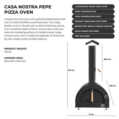 Calore Casa Nostra Pepe Pizza Oven