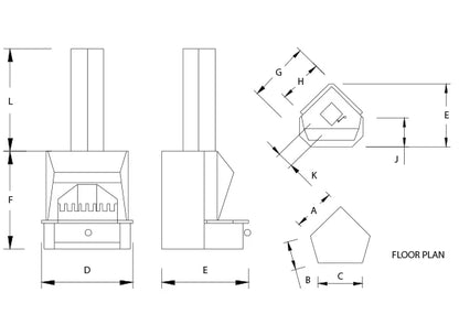 800 Corner Fireplace