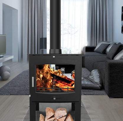 Sentinel Ottawa DS Tunnel Double Sided with Log Stand Freestanding Fireplace