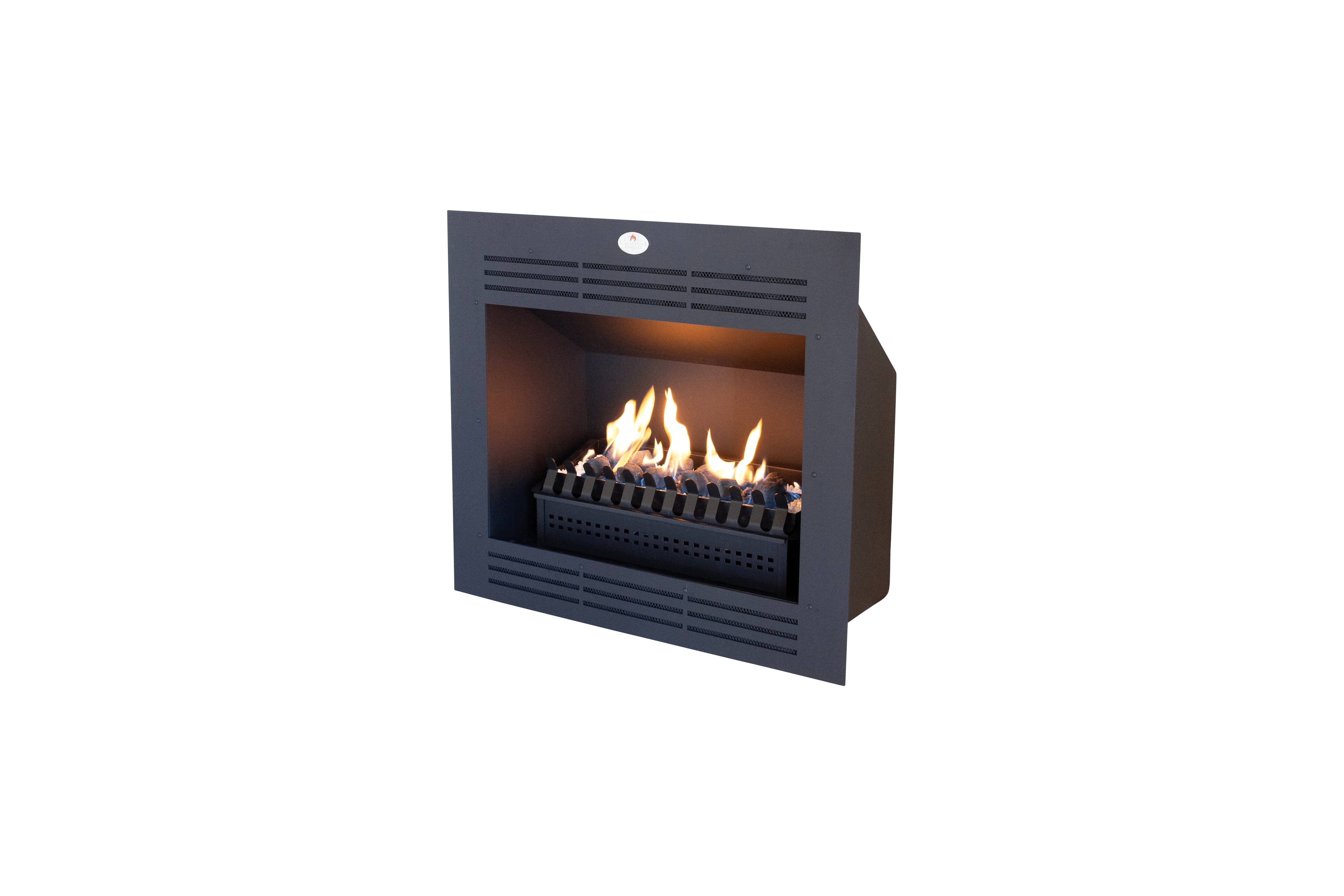 Firebox Vent Free Gas Built-in Model 1090 Mild Steel Facade with Coal ...