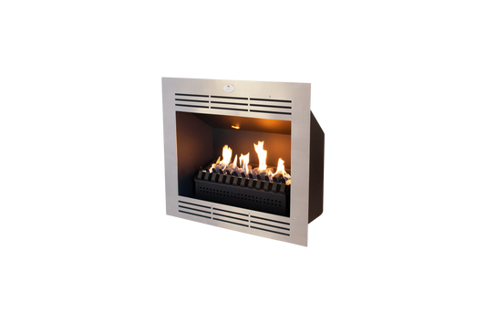 Firebox Vent Free Gas Built-in Model 940 Stainless Steel Facade with Coal Grate