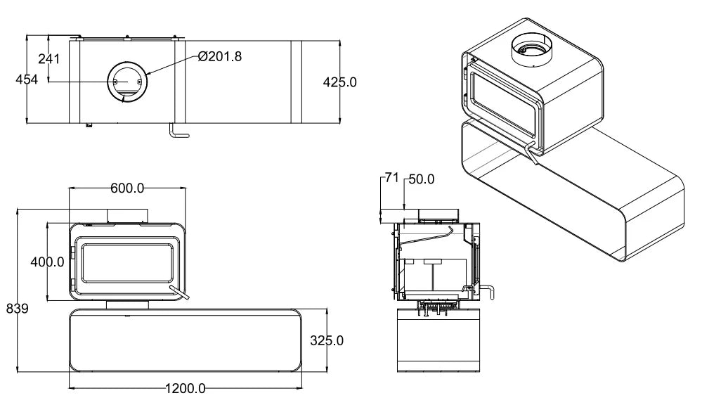 Flamm Cute 1200 Freestanding Fireplace