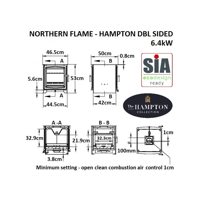 Northern Flame Hampton Double Sided Fireplace