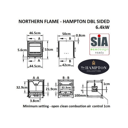 Northern Flame Hampton Double Sided Fireplace