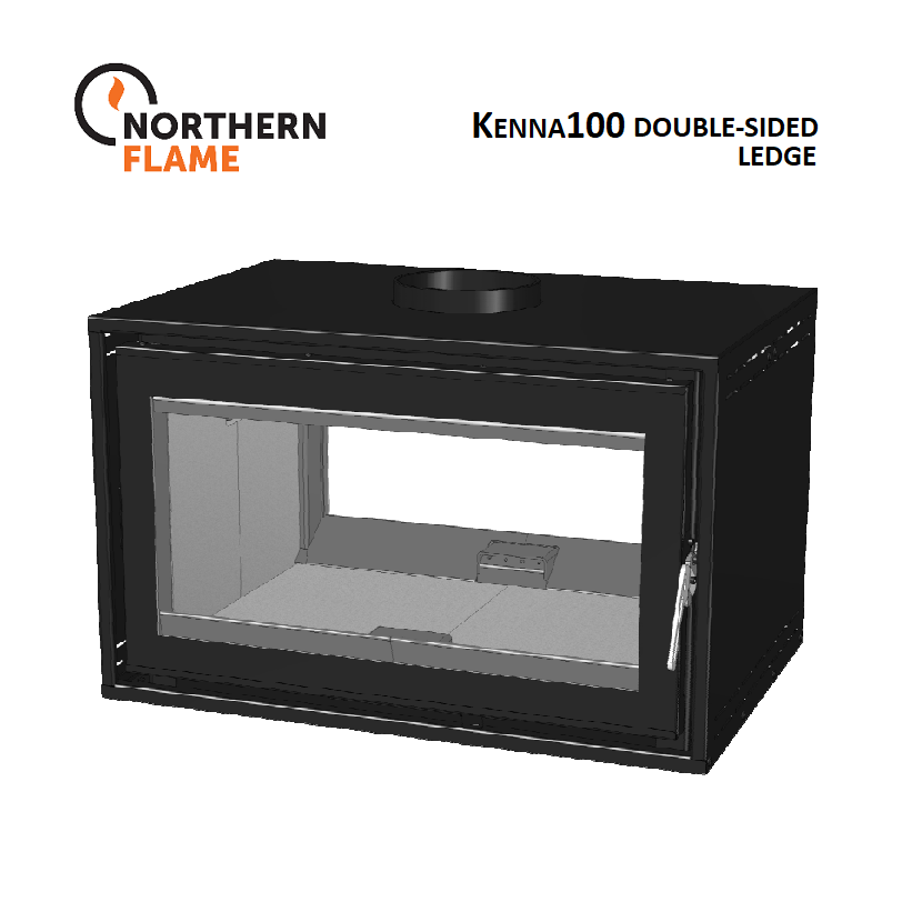 Northern Flame Kenna 100 Double Sided Ledge Fireplace