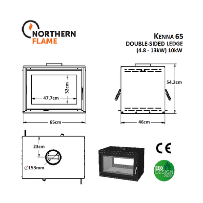 Northern Flame Kenna 65 Double-sided Ledge Fireplace