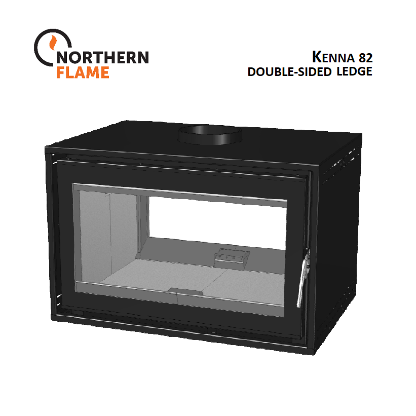 Northern Flame Kenna 82 Double Sided Ledge Fireplace