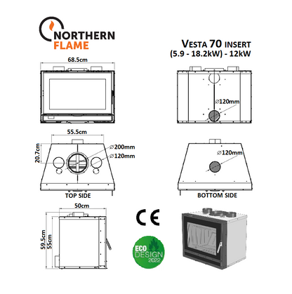 Northern Flame Vesta 70 Fireplace