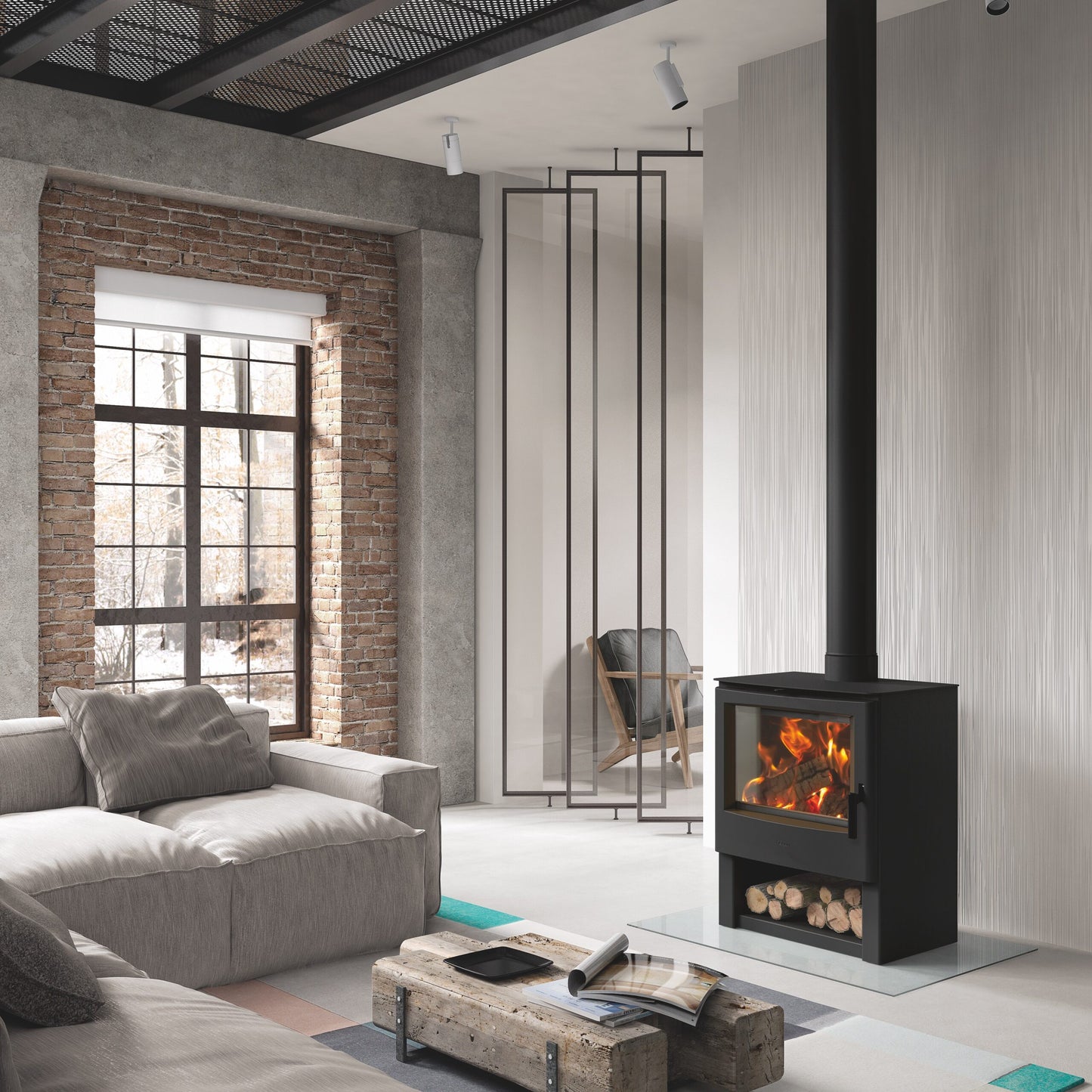 Hergom EB-1 SE Freestanding Fireplace