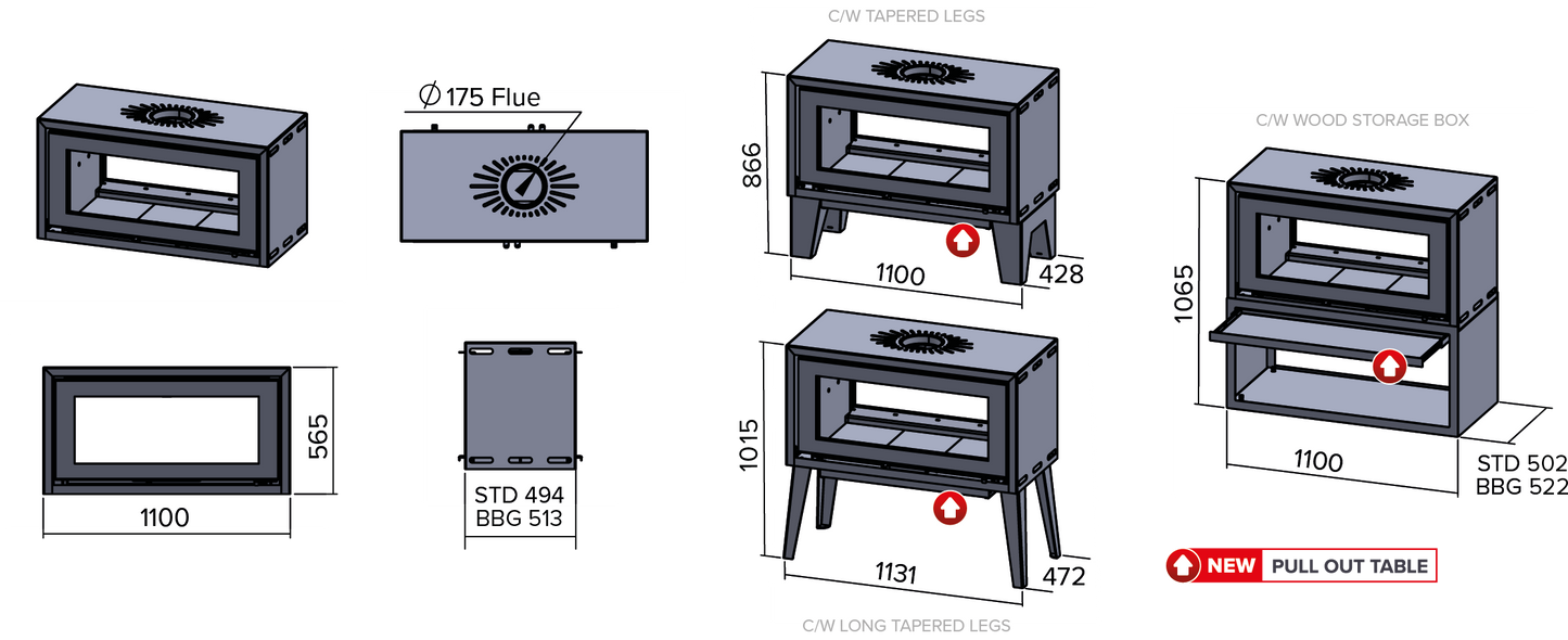 Infiniti Fires 18 Kw Freestanding Double Sided Convection Box