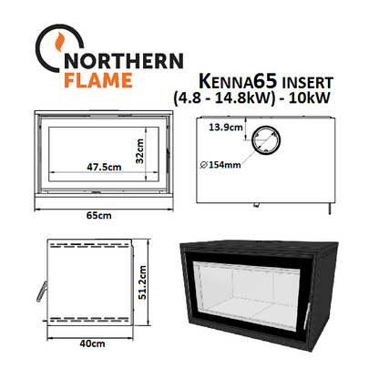 Northern Flame Kenna 65 Built-in Fireplace