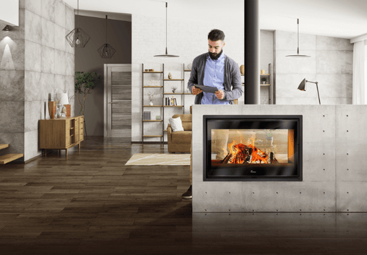 Lacunza Nickle 1000 Double-Sided Built In Fireplace