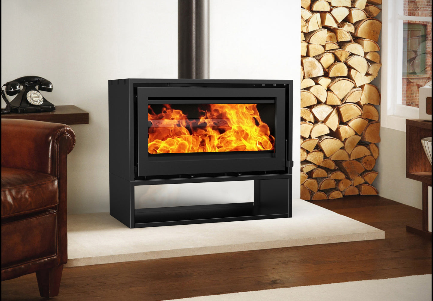 Sentinel Ottawa Marvic 950 Single Sided Freestanding Fireplace