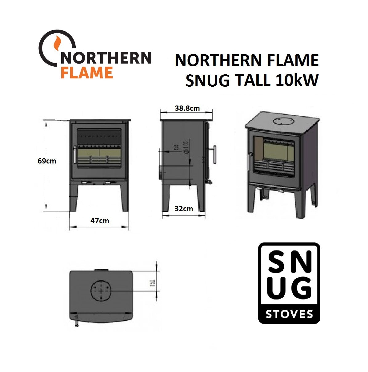Northern Flame Snug Tall Fireplace