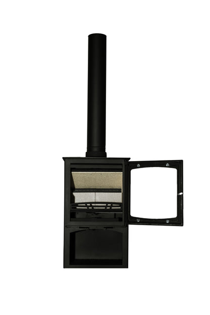 Sentinel Ottawa Curve with Log Stand Freestanding Fireplace