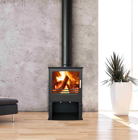 Sentinel Ottawa Square 8 with Log Stand Freestanding Fireplace