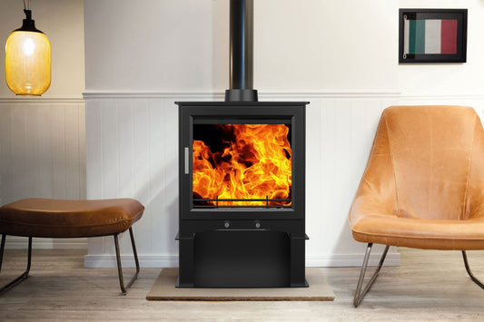 Sentinel Ottawa Square 9 with Log Stand Freestanding Fireplace