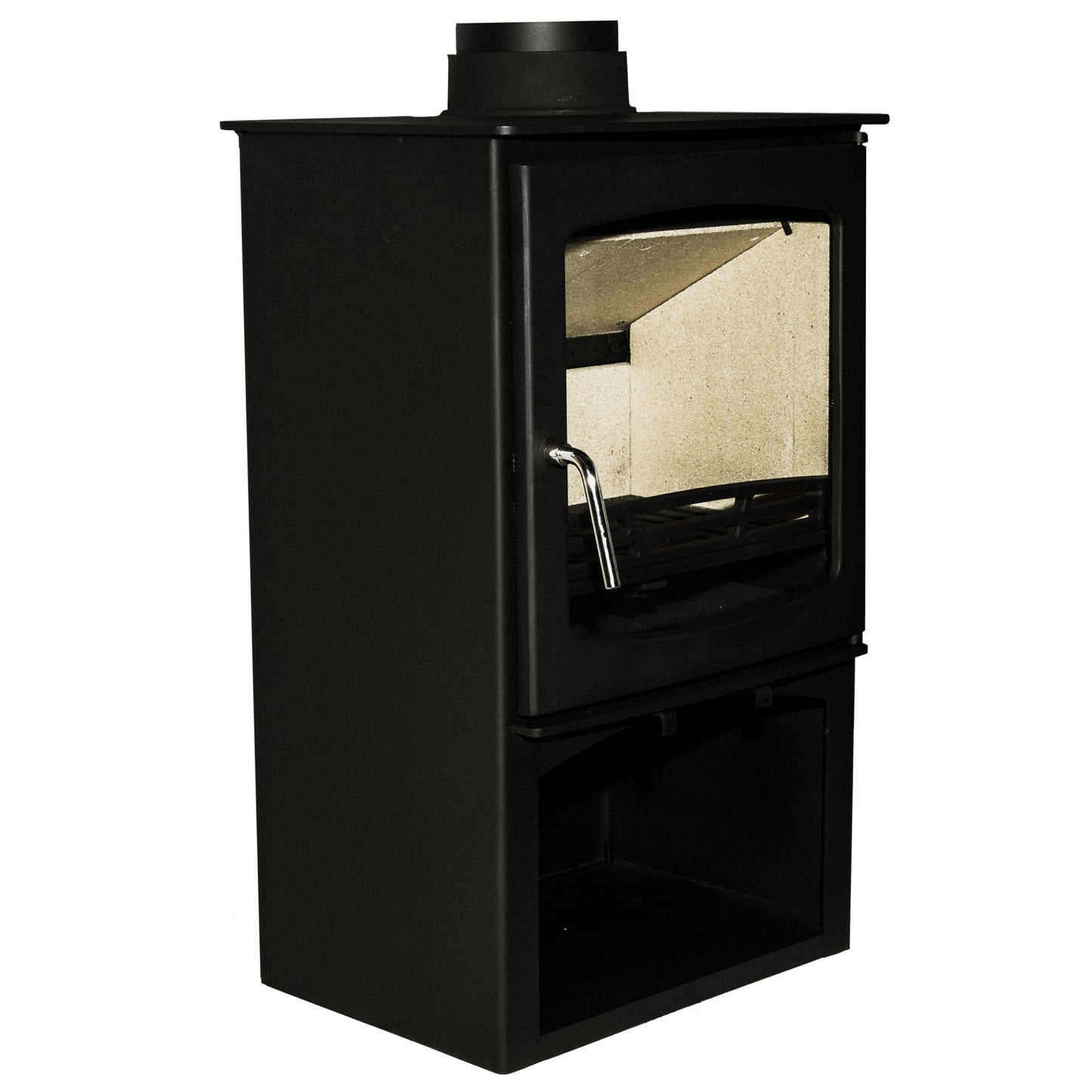 Sentinel Ottawa Curve with Log Stand Freestanding Fireplace