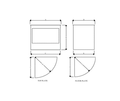 Panoramic Gas Firebox Freestanding Model 600 & Coal Gas Grate