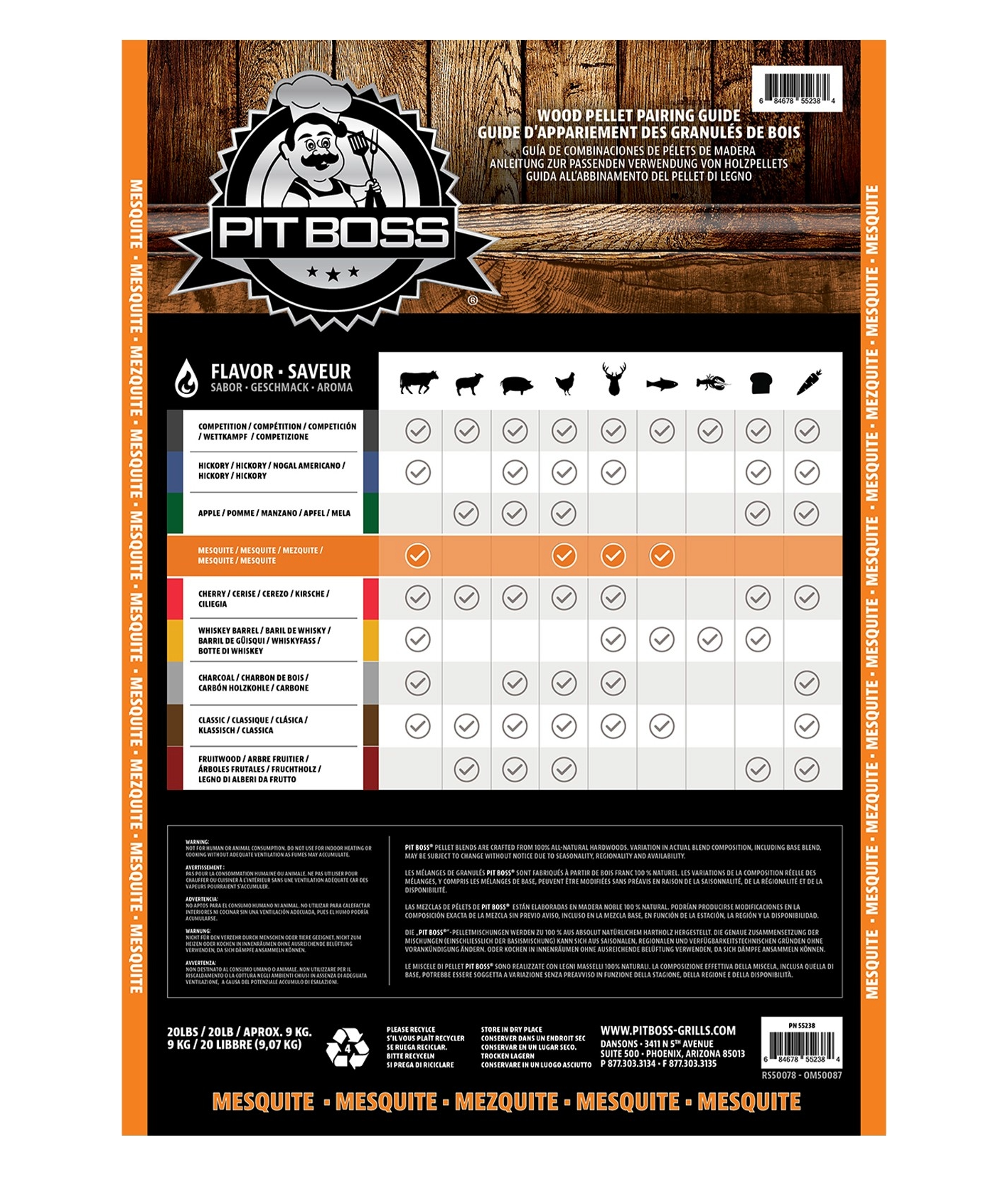 Z-Grills Pit Boss Mesquite Blend Hardwood Pellets