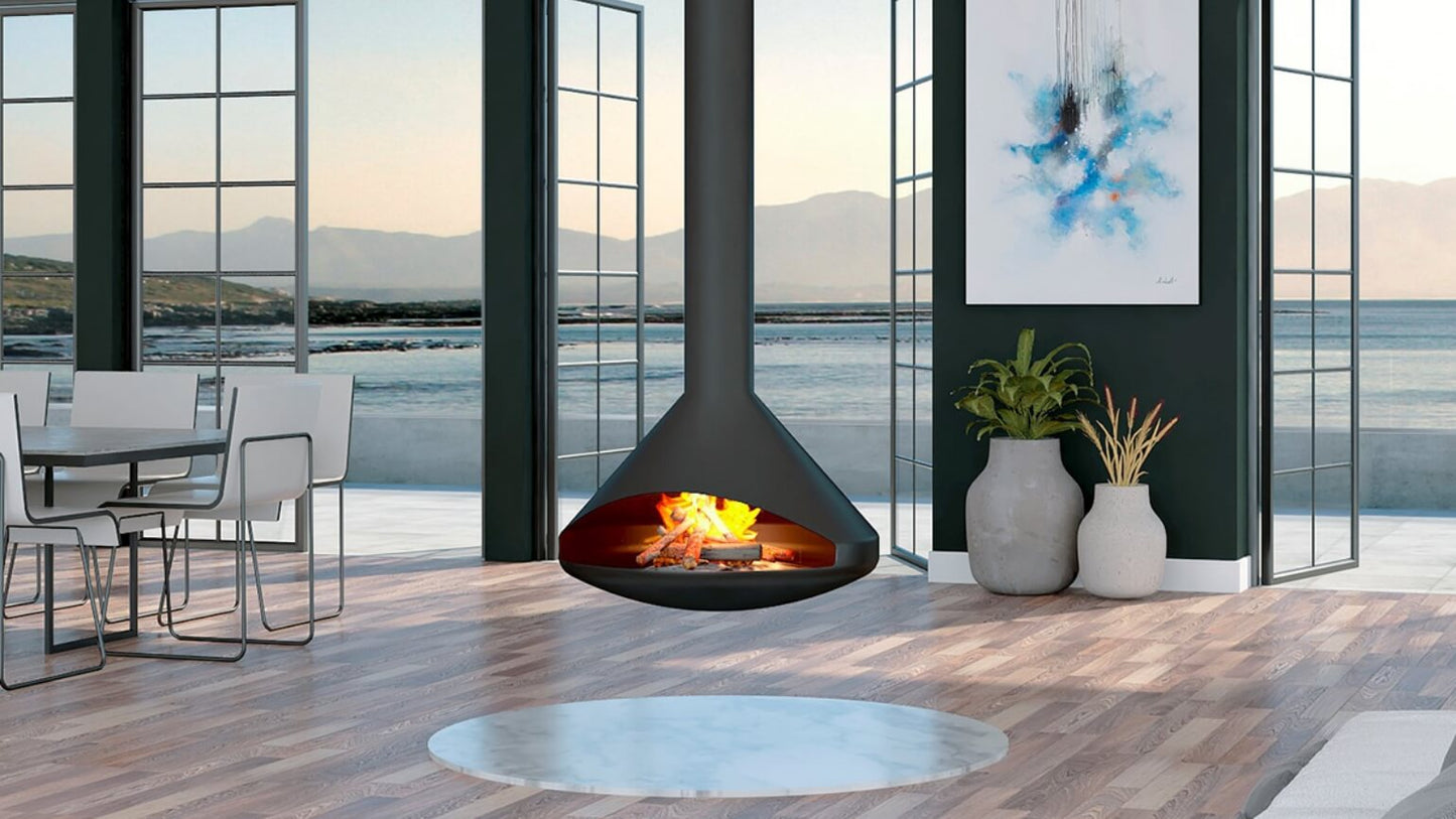 Signi Cone Suspended Fireplace