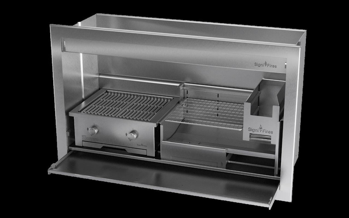 Signi Fires Gas and Wood Combination Braai