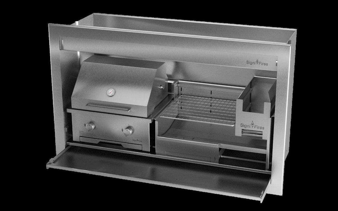 Signi Fires Gas and Wood Combination Braai