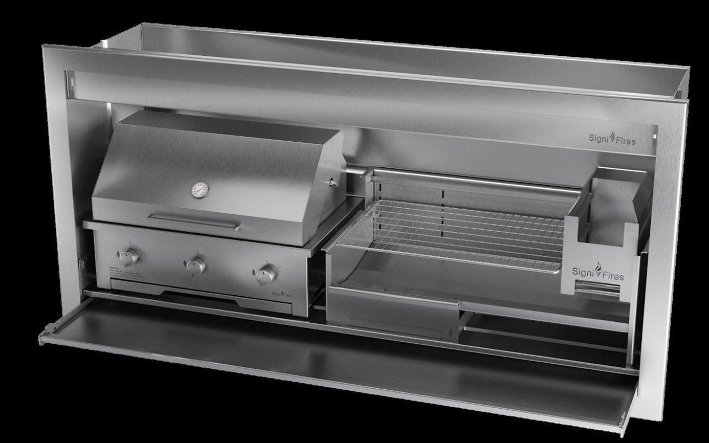 Signi Fires Gas and Wood Combination Braai