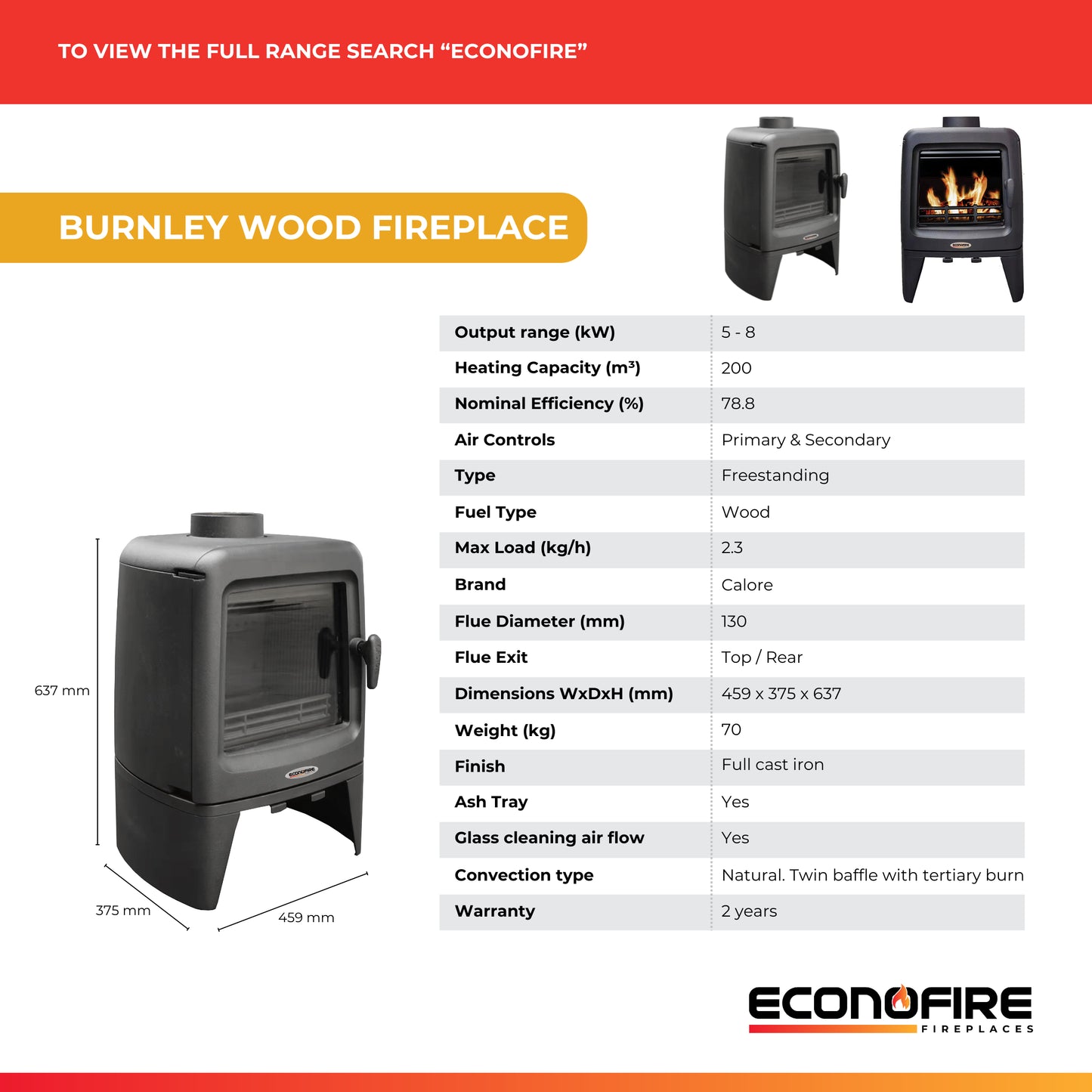 Econofire Burnley Wood Fireplace
